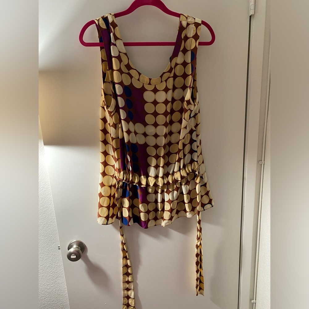 Marni x H&M silk dot print top size 12